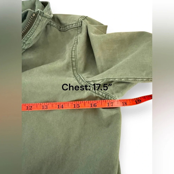 Madewell Cotton Full Zip Green Cargo Military Utility Jacket Size Small EUC - Picture 6 of 9